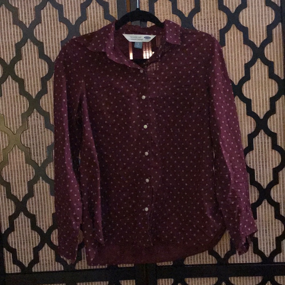 Maroon Button Down